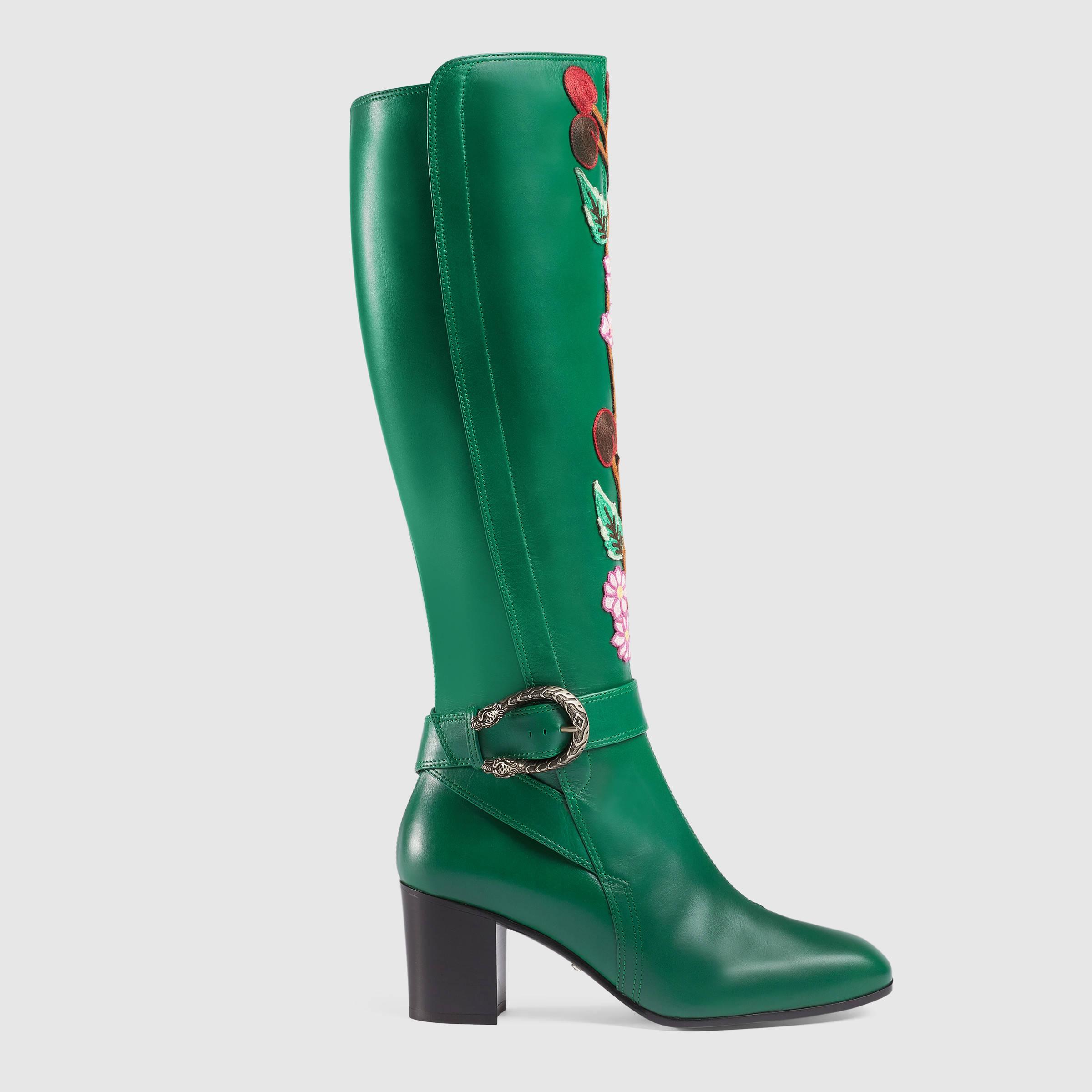 emerald green thigh high boots